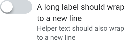An example of a long label and helper text wrapping to a second line