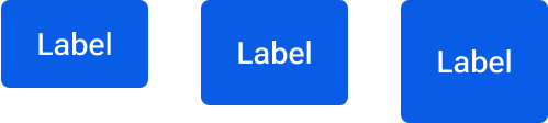 Three button sizes are compared left-to-right: small, medium, and large.