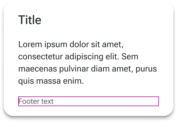 A blue rectangle highlights the position of the footer slot, just below the header and default slots. The footer slot includes placeholder text.
