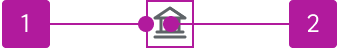 Anatomy diagram numbering two elements of an icon.