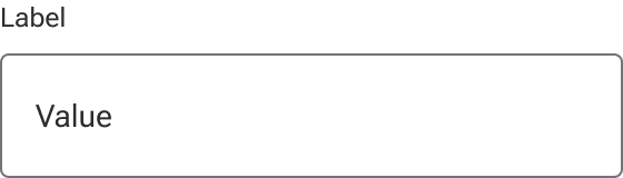 An input includes a label and a field with sample value text. The field has top and bottom padding that is nearly twice the line-height of the value.