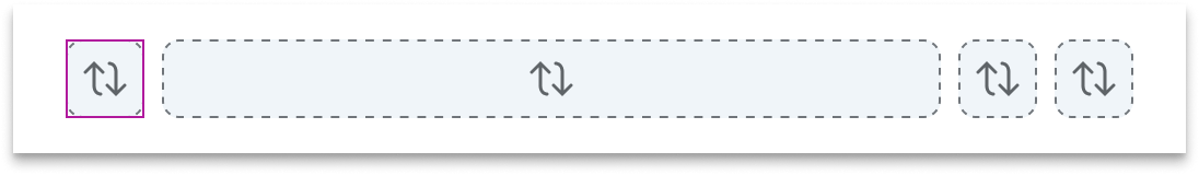 A blue rectangle highlights the position of the left slot in relationship to three additional slots to its right.