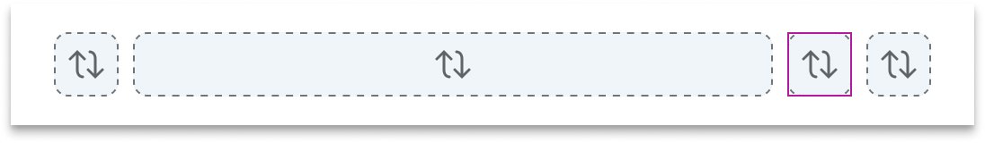 A blue rectangle highlights the position of the metadata slot in between two slots to its left and one slot to its right.