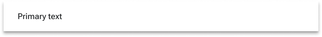 A list item includes a sample line of text within its container.