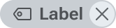 A tag in its active state