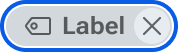 A tag in its focused state