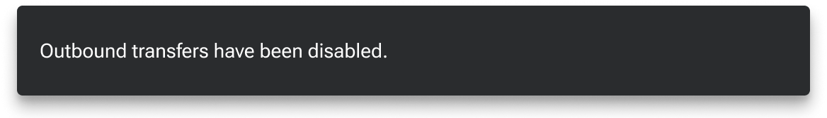 The informational message 'Servers will be down for maintenance next Sunday' is placed within a neutral notification.