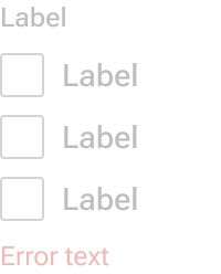 A group of vertically stacked checkboxes is screened back to a semi-transparent appearance to visually convey it is disabled.