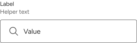 Sample helper text is displayed between the label and the input field.