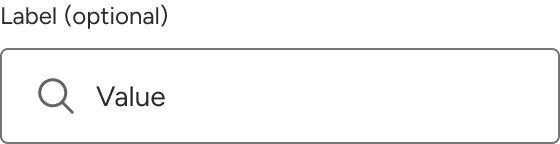 An input includes an indicator with the word optional in parentheses to the right of the label.
