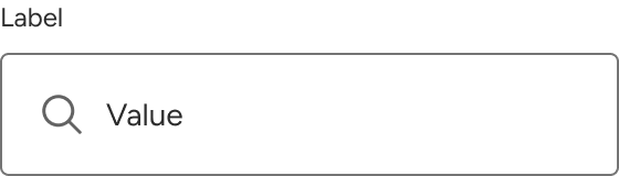 An input includes a label and a field with sample value text. The field has top and bottom padding that is nearly twice the line-height of the value.