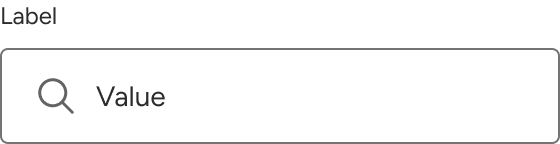 An input includes a label and a field with sample value text. The field has top and bottom padding that is slightly taller than the line-height of the value.