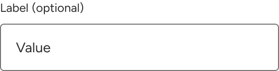 An input includes an indicator with the word optional in parentheses to the right of the label.