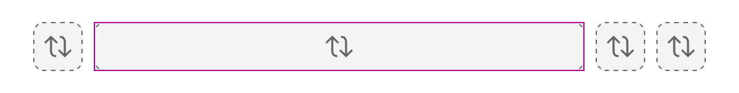 A blue rectangle highlights the position of the text slot in between a slot to its left and two slots to its right.