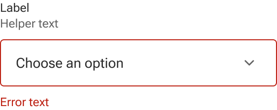 A sample of red error text is displayed immediately below the input field.