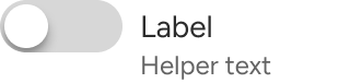 A switch with helper text included