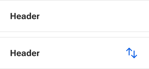Text is aligned to the left of a sample table header cell.